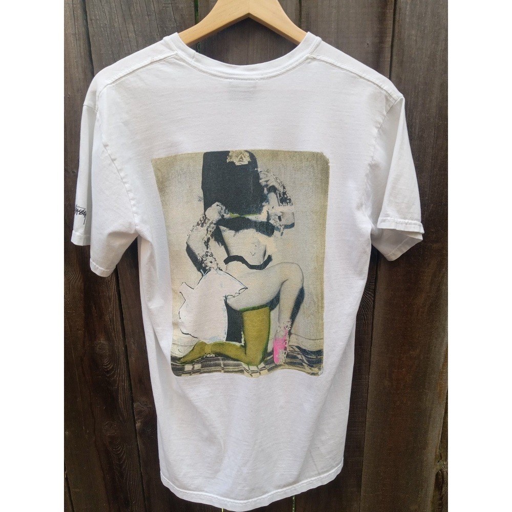 STUSSY 2014 TOMOO GOKITA‎ DANCER POCKET TEE WHITE/ MEDIUM